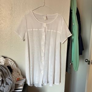 White bathing suit cover-up